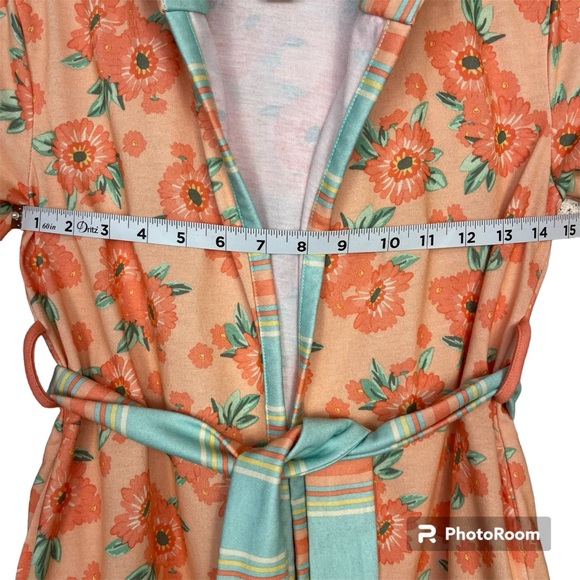 Matilda Jane Robe Girls Small (4-6) Pockets | Hood | Peach & Mint Green EUC - Picture 9 of 12
